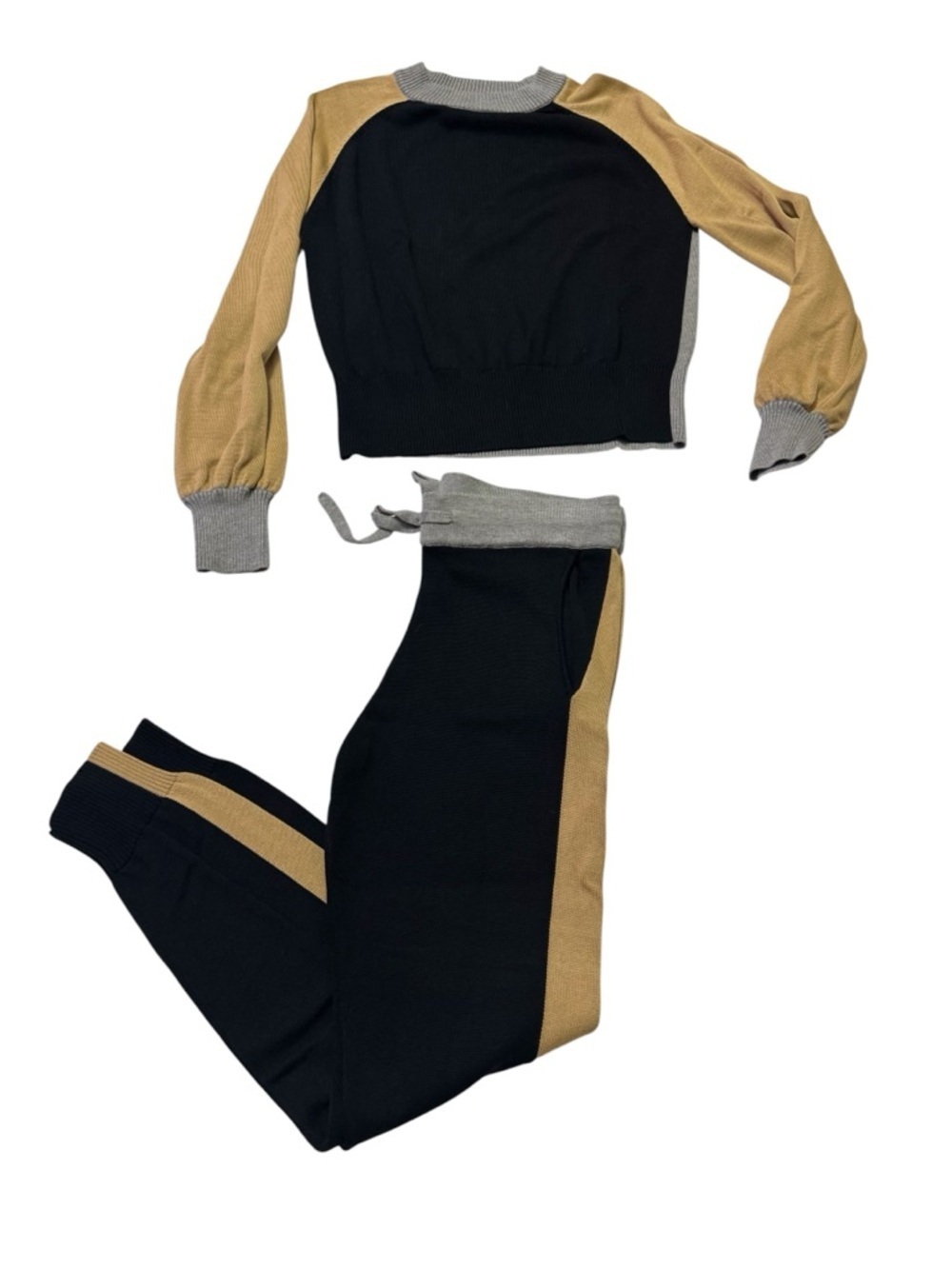 Revolve Monrow Colorblock Sweater Matching Set - Picture 2 of 15
